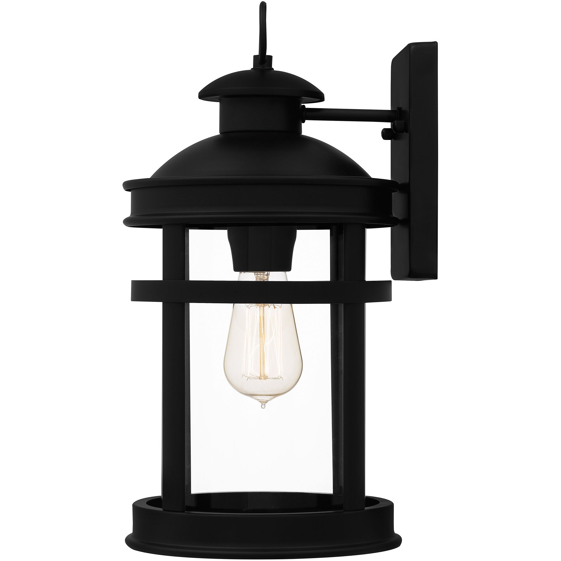 Scout 1 Light 16 inch Matte Black Outdoor Wall Lantern, Medium
