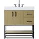 Caroline 32 X 34 inch Honey Brown Bathroom Vanity Cabinet