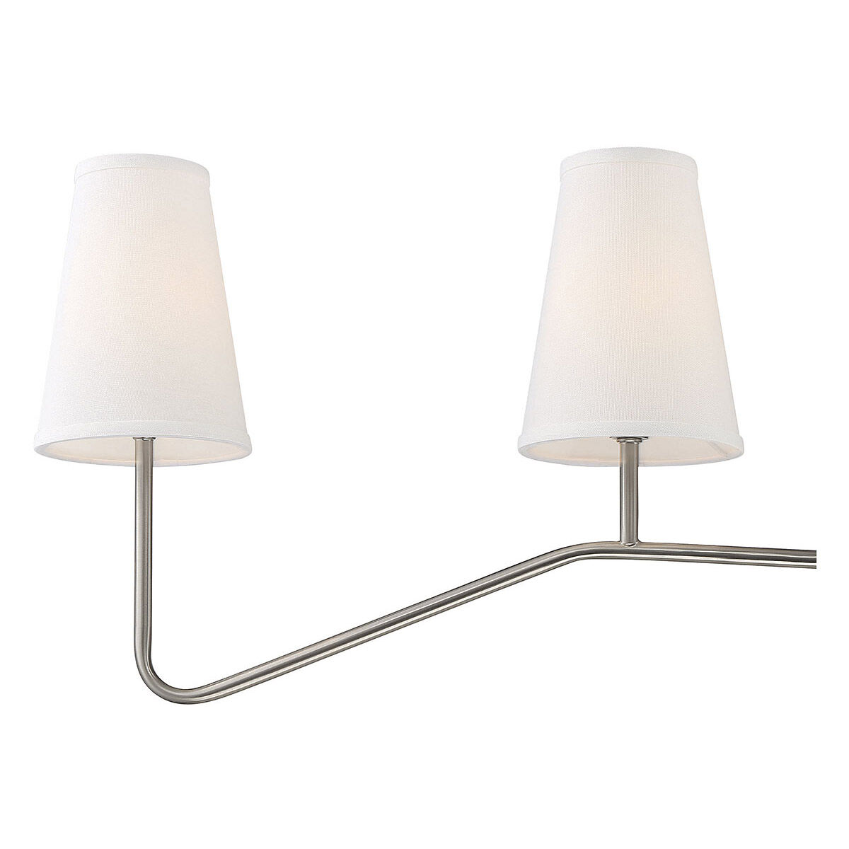 Modern 4 Light 40 inch Brushed Nickel Linear Chandelier Ceiling Light