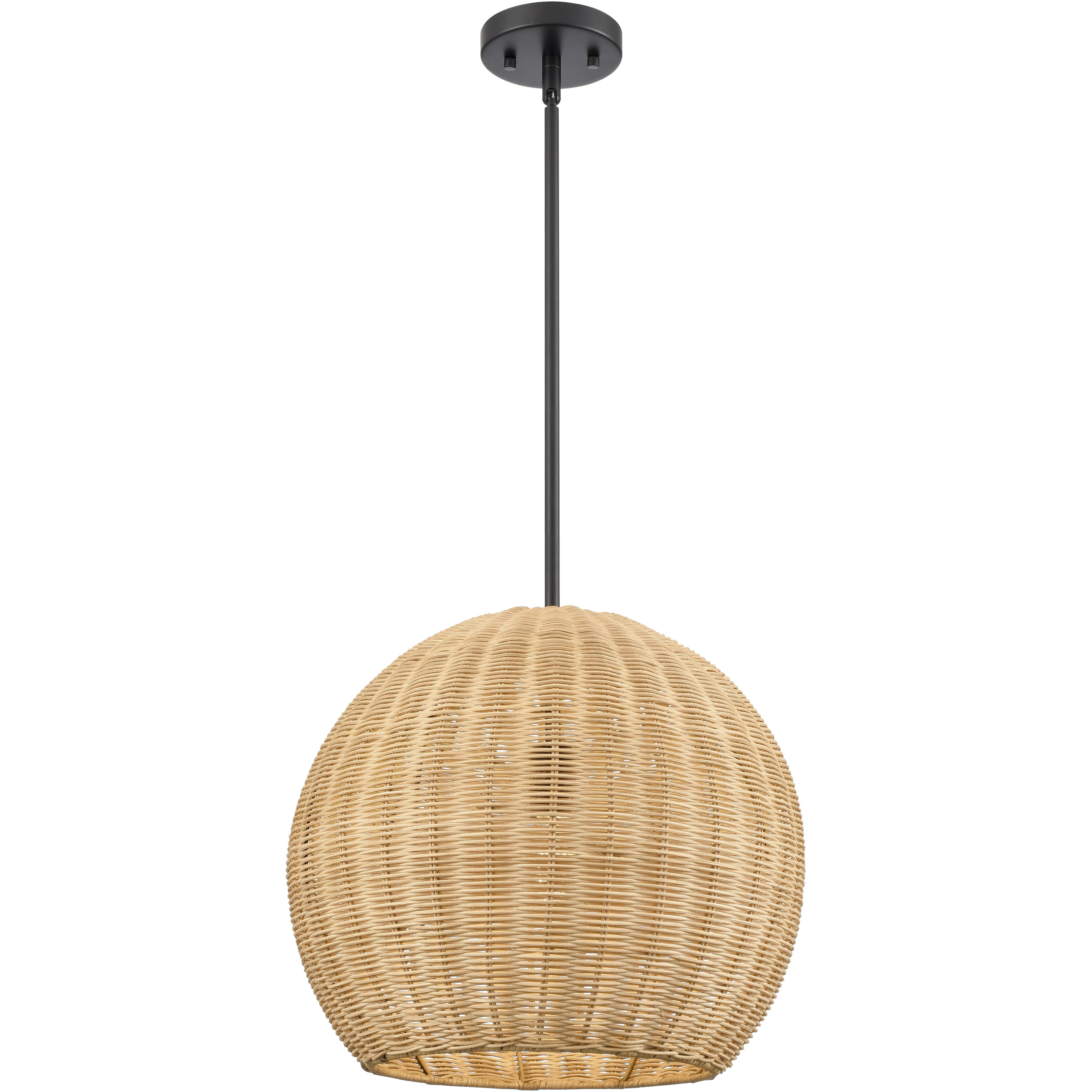 Elise 1 Light 16 inch Matte Black Pendant Ceiling Light