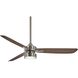 Rudolph 52 inch Brushed Nickel/Medium Maple with Medium Maple Blades Ceiling Fan