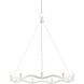 Serpentina 9 Light 37 inch Gesso White Chandelier Ceiling Light