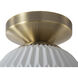 Moraga LED 8 inch Weathered Brass Semi-Flush Mount Ceiling Light