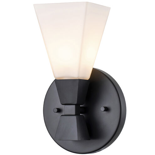 Bowtie 1 Light 6 inch Matte Black Bath Bar Wall Light