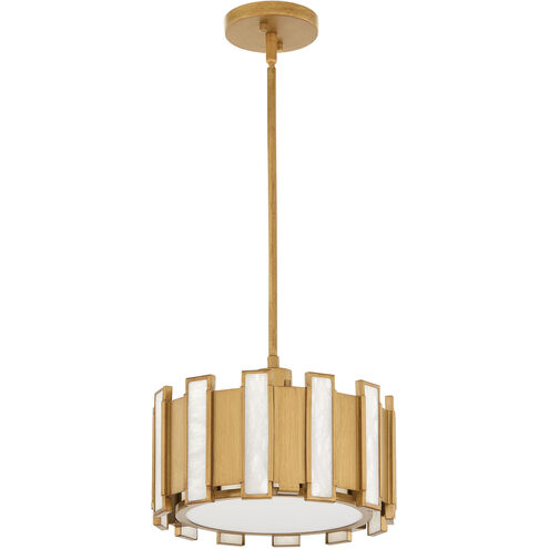 Volterra 1 Light 15 inch Aged Brass Pendant Ceiling Light