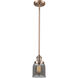 Franklin Restoration Bell 1 Light 5 inch Antique Copper Mini Pendant Ceiling Light in Incandescent, Plated Smoke, Franklin Restoration