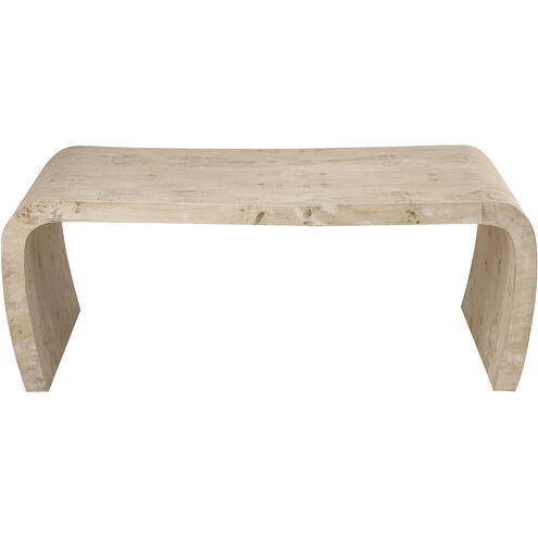 Clip 46 X 30 inch White Burl Coffee Table