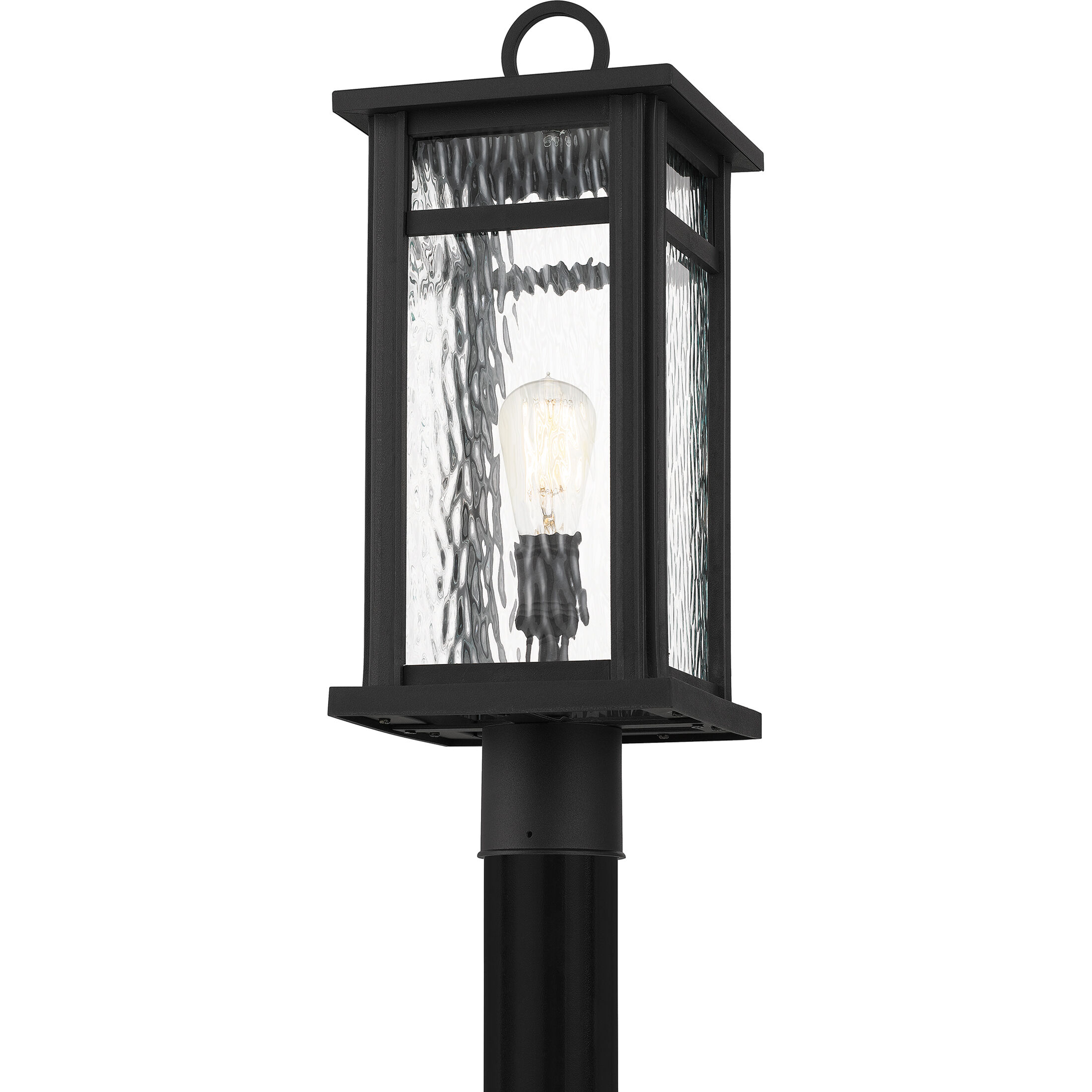 Moira 1 Light 21 inch Earth Black Outdoor Post Lantern, Large