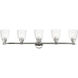 Catania 5 Light 42 inch Polished Chrome Vanity Wall Sconce Wall Light, Large