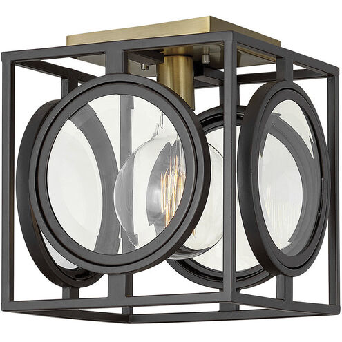 Fulham 1 Light 10 inch Buckeye Bronze with Heritage Brass Indoor Flush Mount Ceiling Light