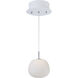 Puffs LED 6.25 inch White Single Pendant Ceiling Light