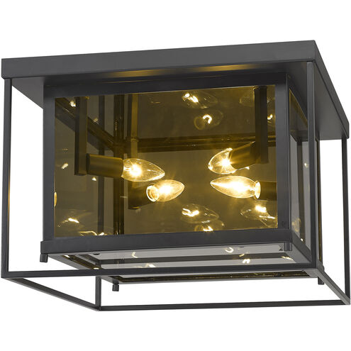 Infinity 4 Light 16 inch Misty Charcoal Flush Mount Ceiling Light