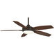 Espace 52 inch Oil Rubbed Bronze/Medium Maple with Medium Maple Blades Ceiling Fan