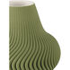 Green Plisse 14.25 inch Vase, Large