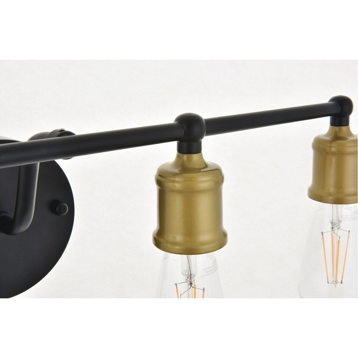 Serif 4 Light 22 inch Brass and Black Wall Sconce Wall Light