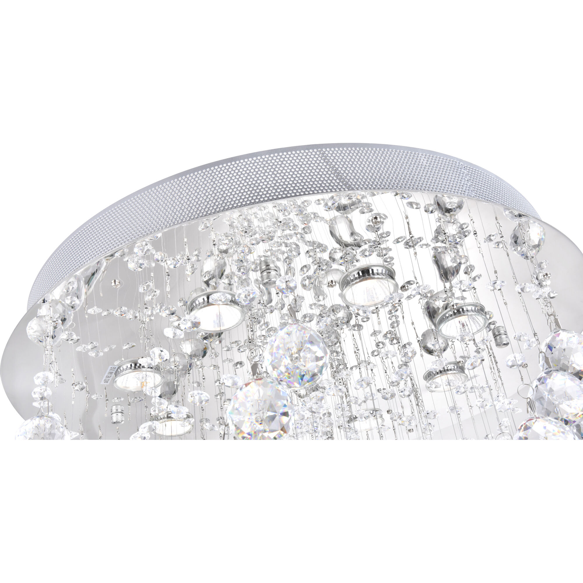 Twister 8 Light 24 inch Chrome Flush Mount Ceiling Light