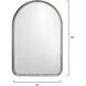 Arch 36 X 24 inch Silver Leaf Metal Wall Mirror