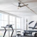 Tip Top 52 inch Matte Black Flush Mount Ceiling Fan in 3500K