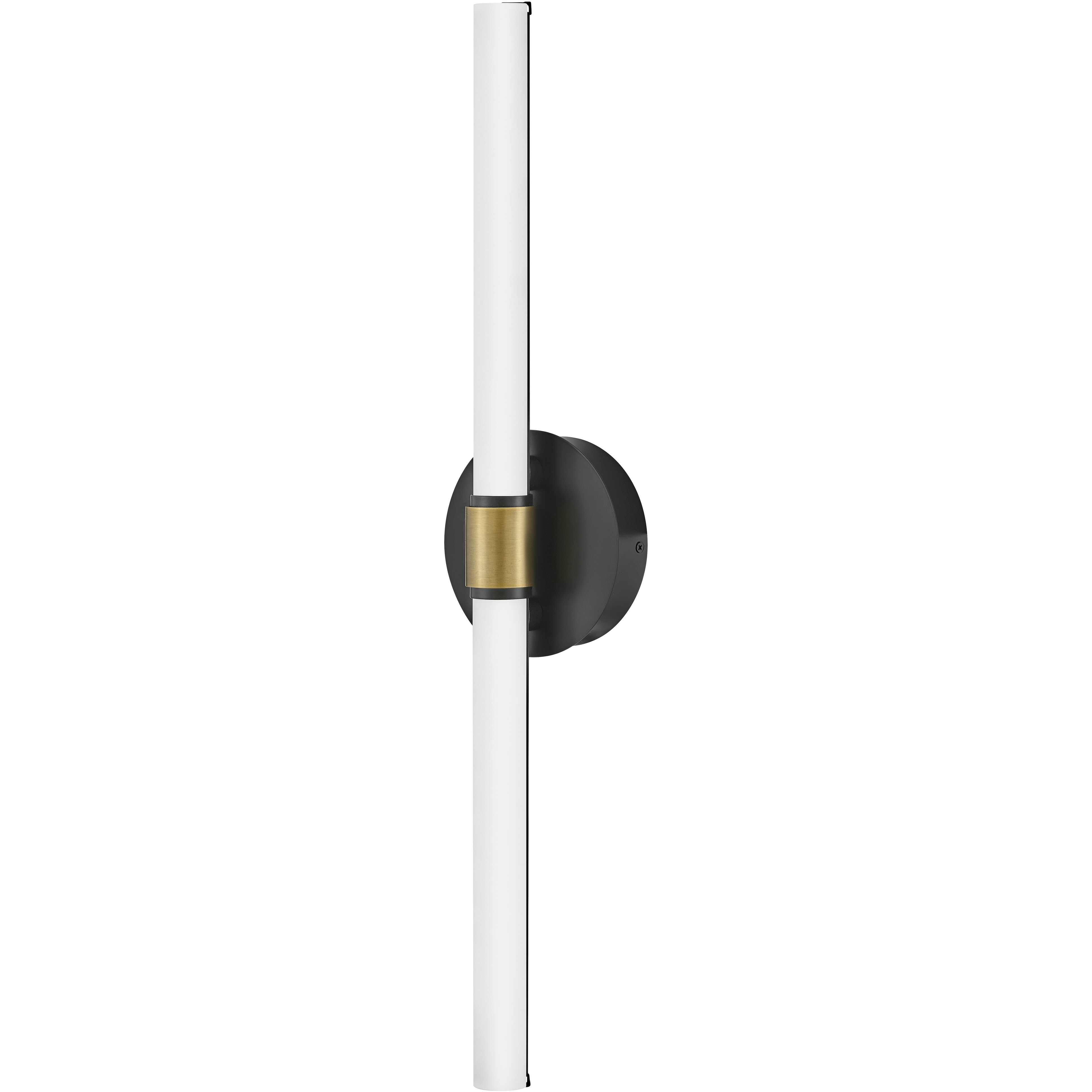 Kai LED 24.5 inch Black with Lacquered Brass Bath Wall Light