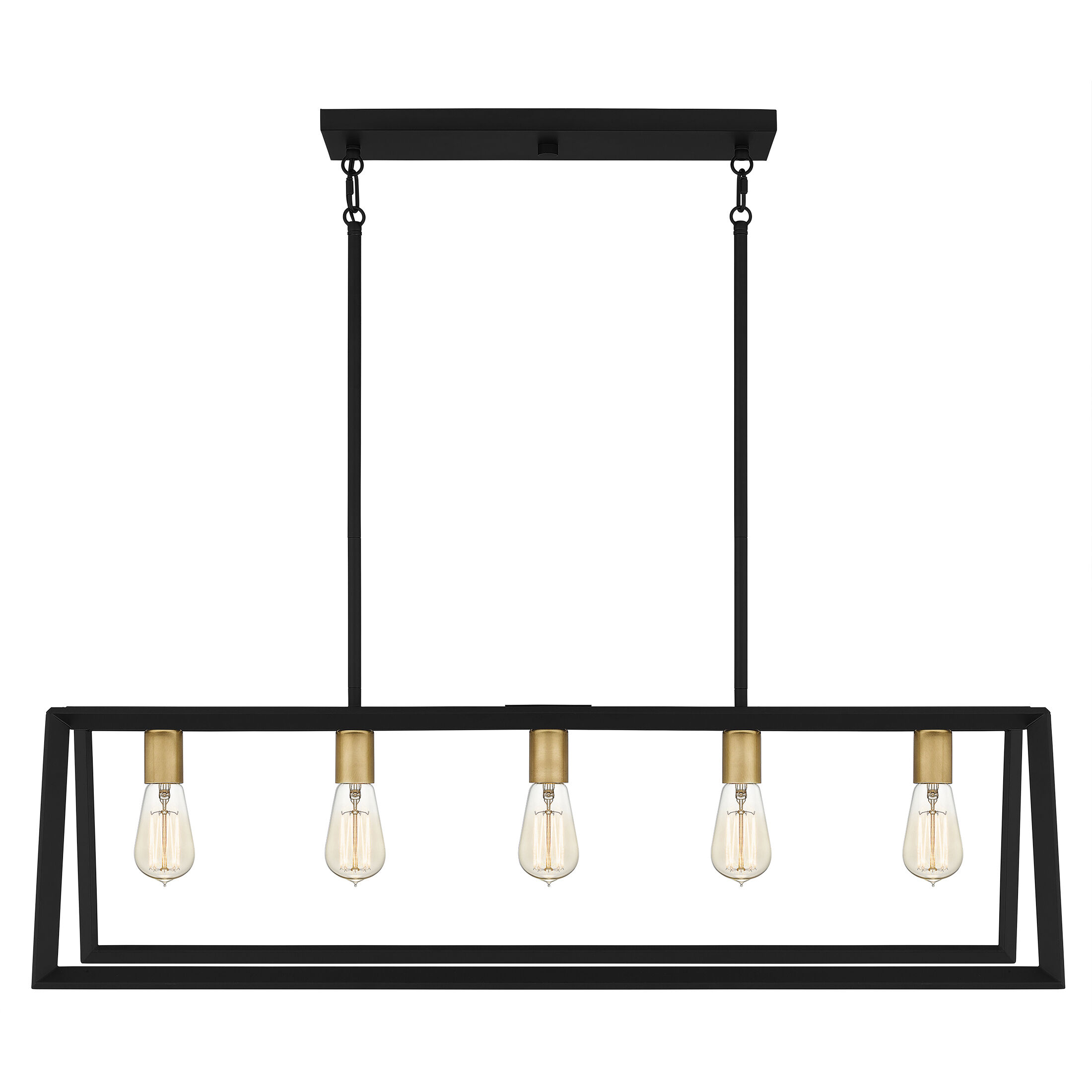 Tilly 5 Light 38 inch Matte Black Island Light Ceiling Light