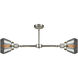 Franklin Restoration Fulton LED 21 inch Brushed Satin Nickel Chandelier Ceiling Light in Plated Smoke Glass, Franklin Restoration
