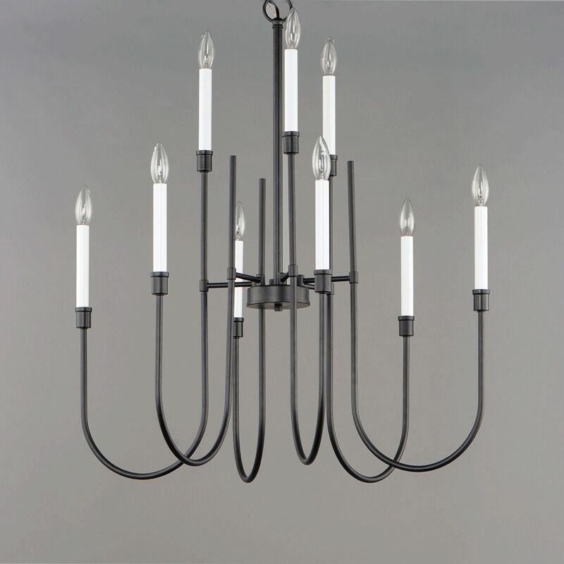 Tux 9 Light 30 inch Black Chandelier Ceiling Light