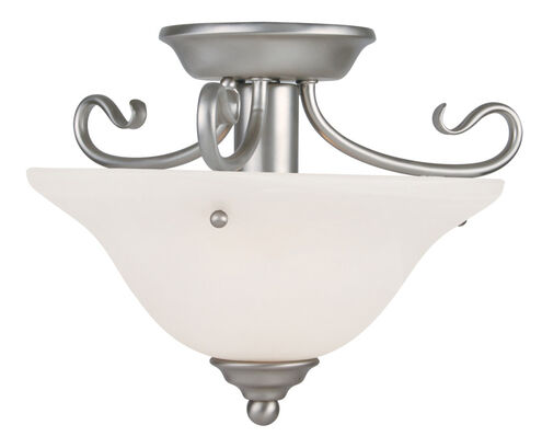 Coronado 1 Light 13 inch Brushed Nickel Semi-Flush Mount Ceiling Light