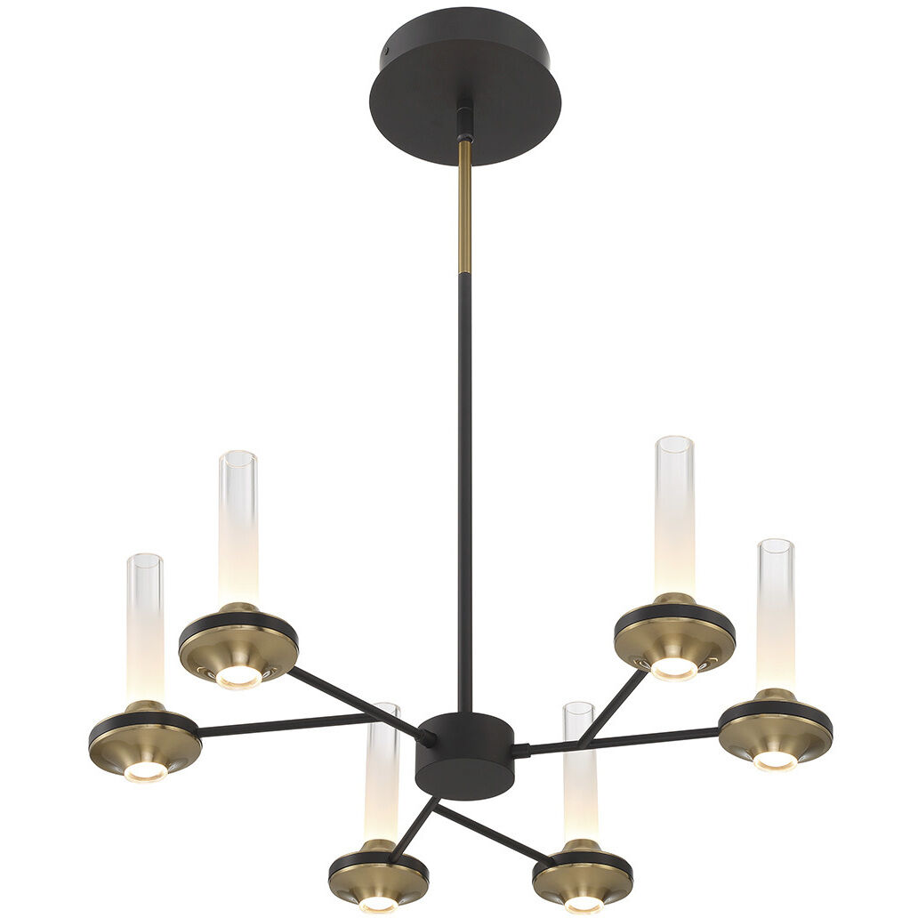 Torcia LED 24.25 inch Black Chandelier Ceiling Light