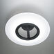 Elektron LED 20 inch Black Semi-Flush Mount Ceiling Light, dweLED