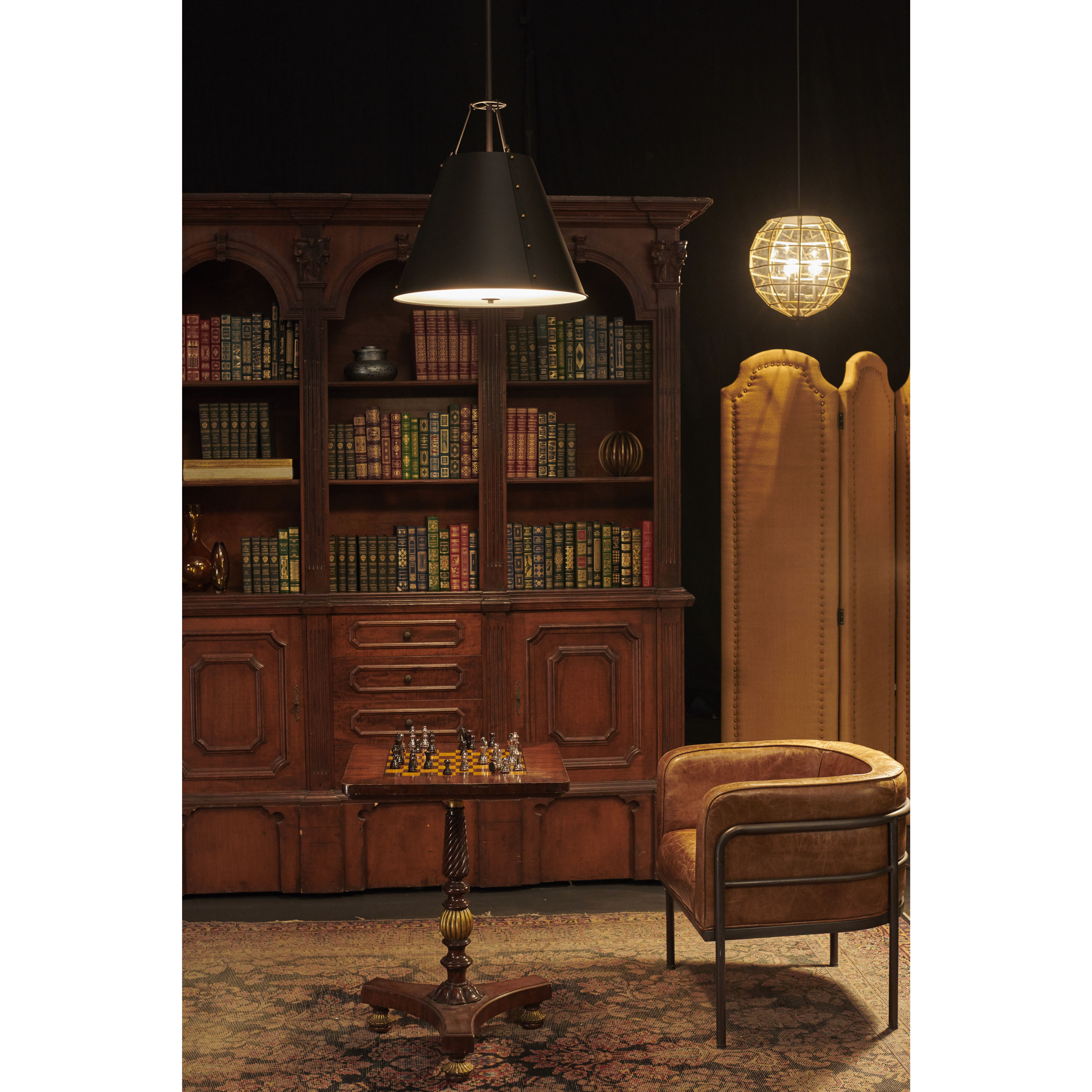 Trestle 3 Light 20 inch Oil Rubbed Bronze/Antique Brass Multi-Light Pendant Ceiling Light