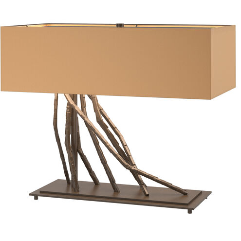 Brindille 17 inch 60.00 watt Bronze Table Lamp Portable Light in Doeskin Suede