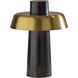 Pirlo 11.75 inch 4.00 watt Black with Antique Brass Accents Cordless Table Lamp Portable Light, ADS360