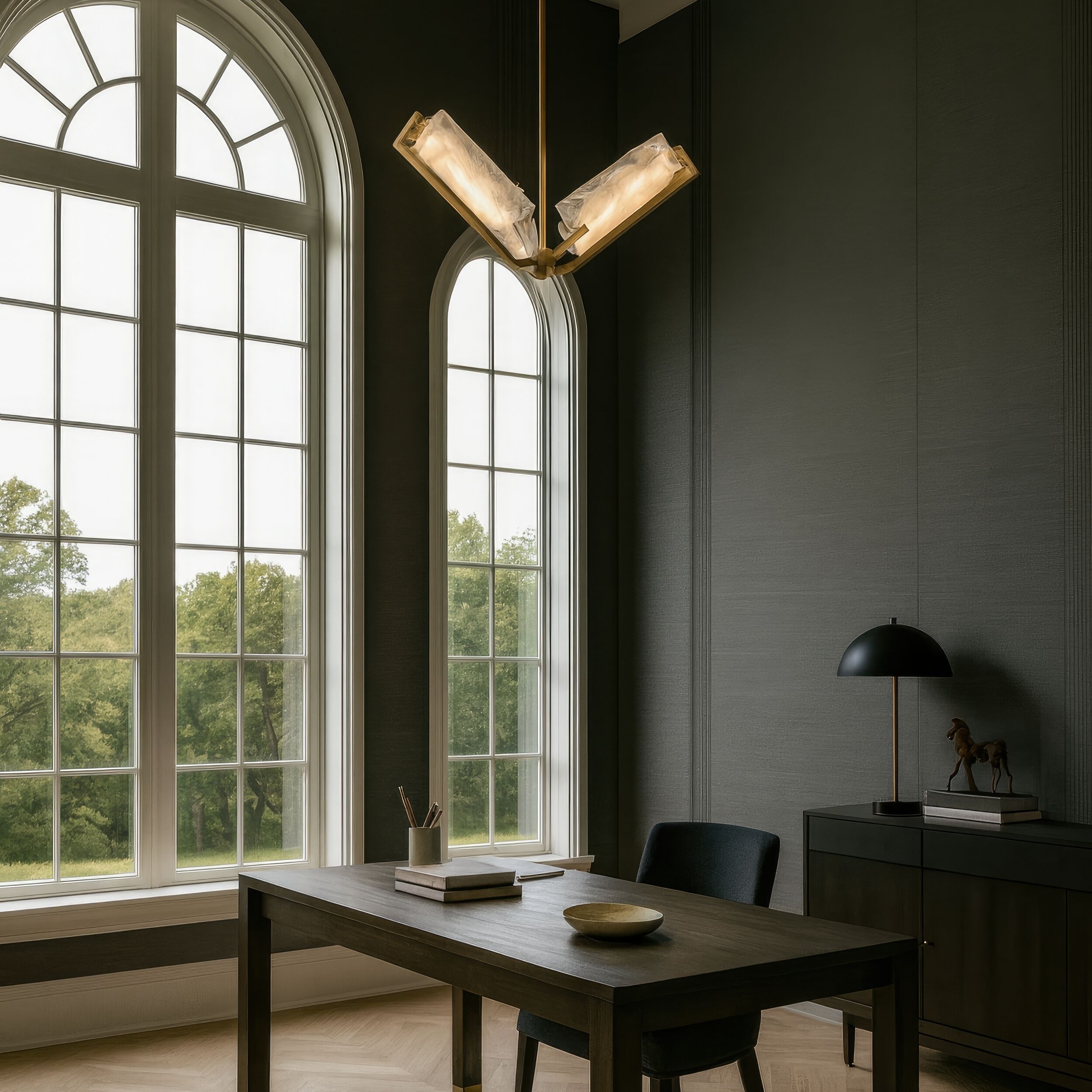 Mingle 3 Light 31.25 inch Satin Brass Chandelier Ceiling Light