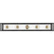 Kube 5 Light 39.5 inch Matte Black and Chrome Vanity Wall Light
