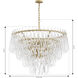 Glassara 15 Light 39.75 inch Legacy Brass Pendant Ceiling Light