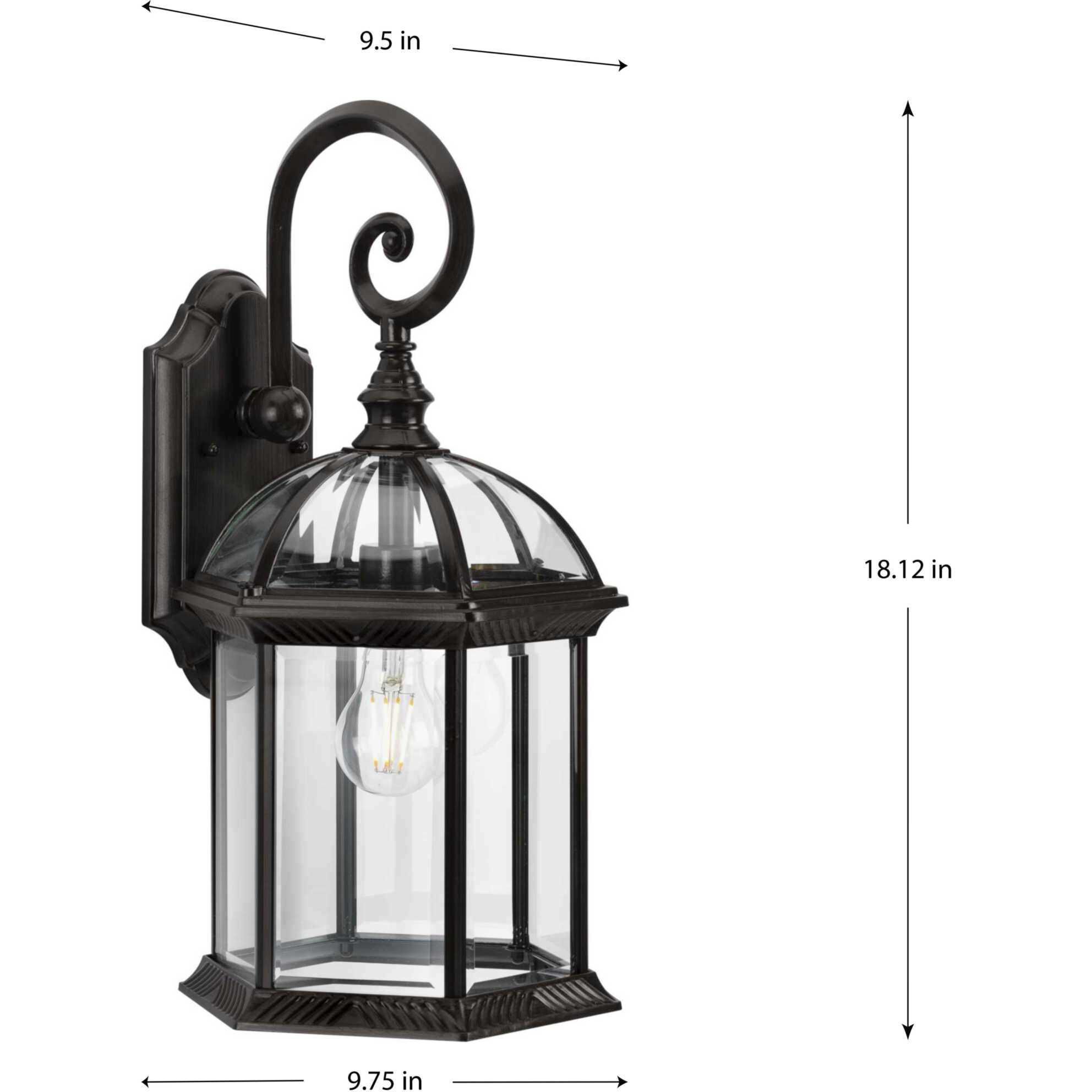 Dillard 1 Light 18 inch Antique Bronze Outdoor Wall Lantern