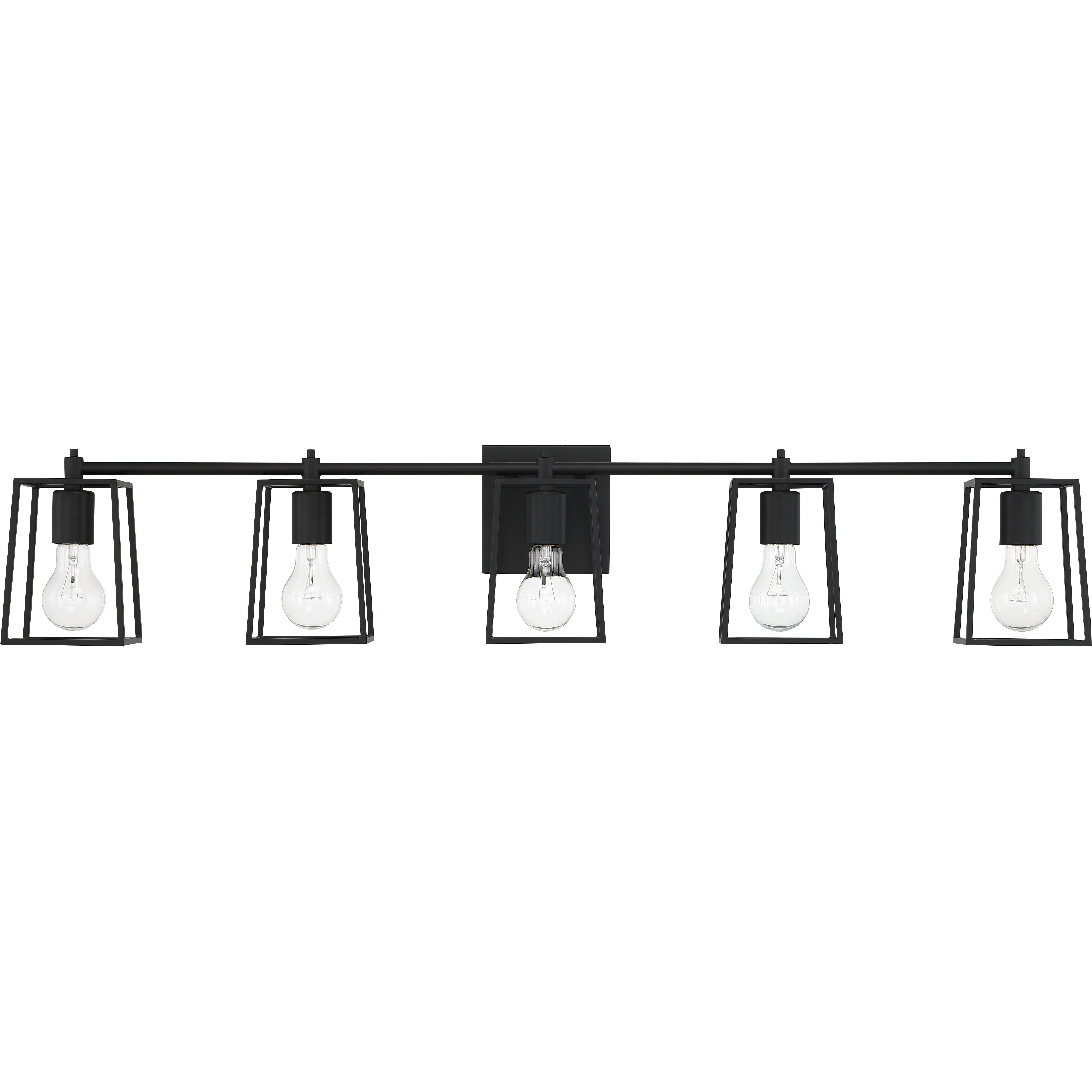 Dunn 5 Light 41 inch Flat Black Vanity Light Wall Light