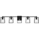 Dunn 5 Light 41 inch Flat Black Vanity Light Wall Light
