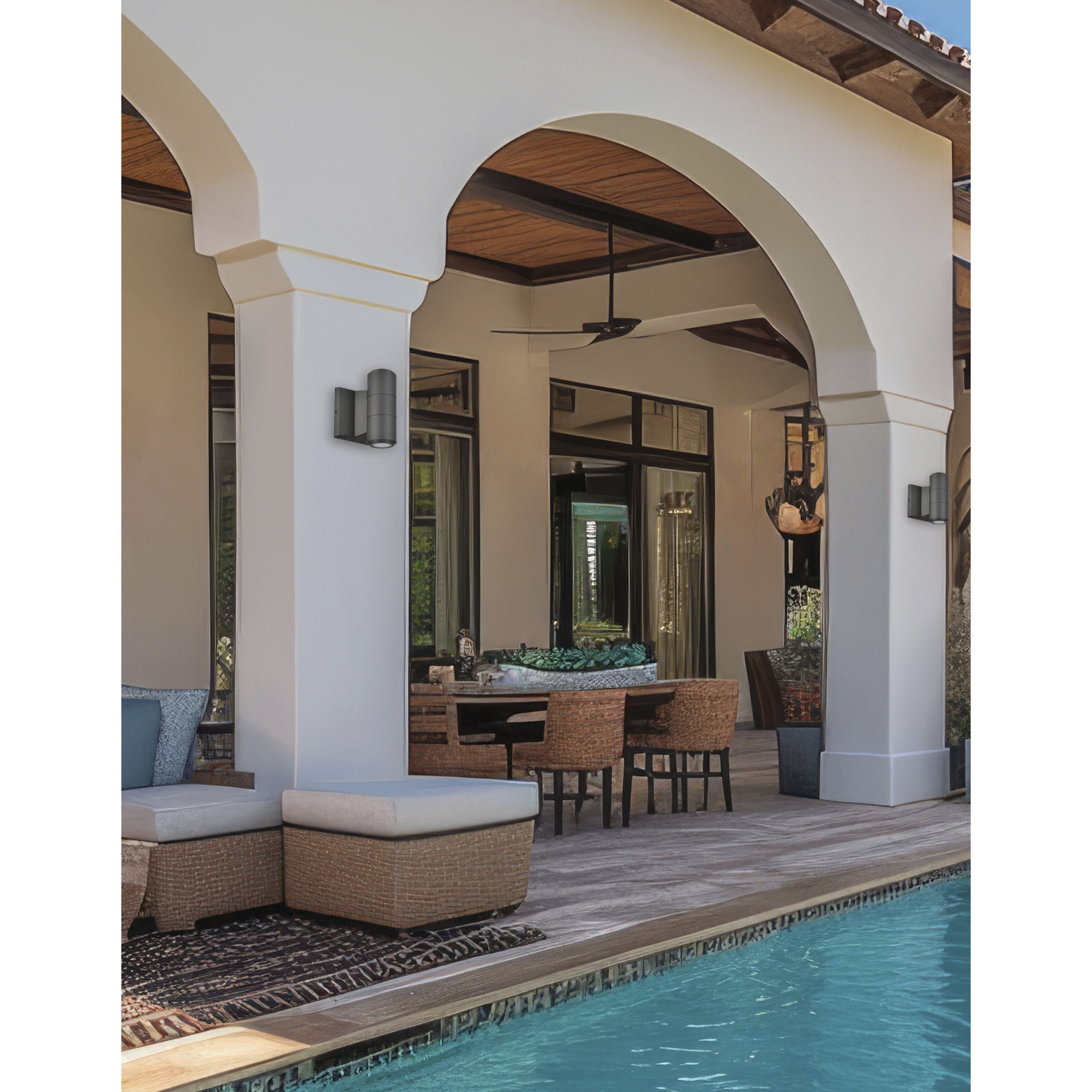 Oslo LED 10.25 inch Matte Black Outdoor Wall Sconce