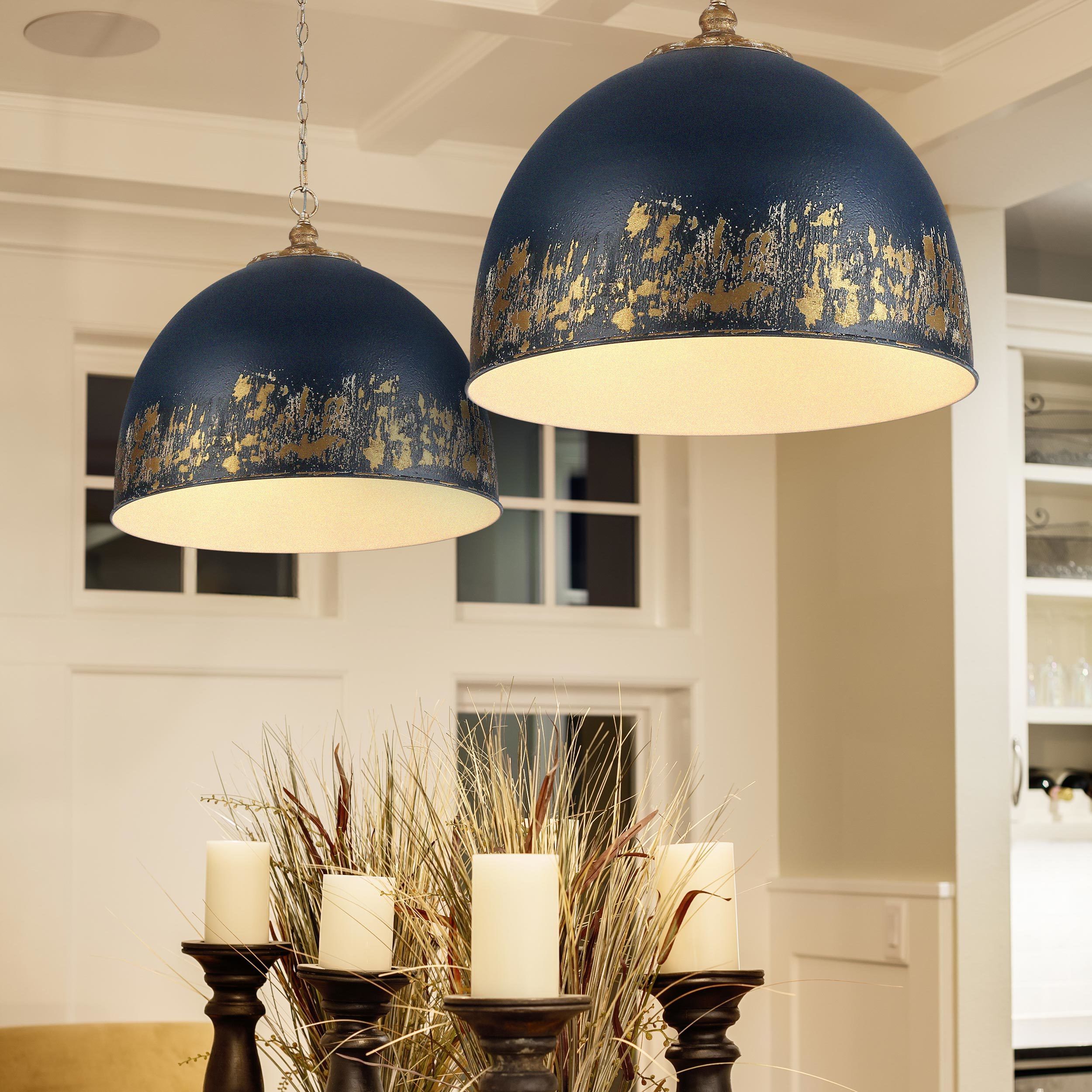 Alison Pendant Ceiling Light in Antique Matte Navy