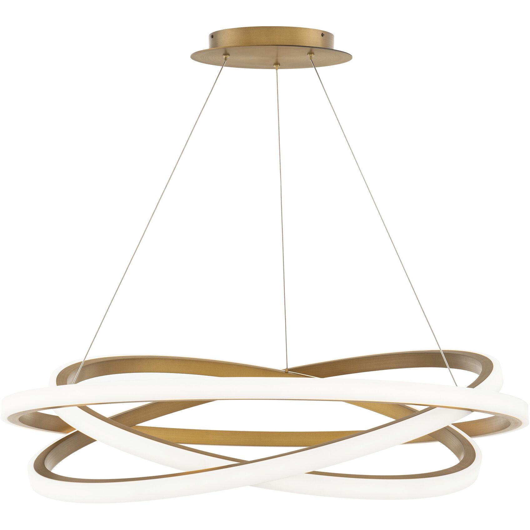 Veloce 1 Light 38 inch Aged Brass Pendant Ceiling Light