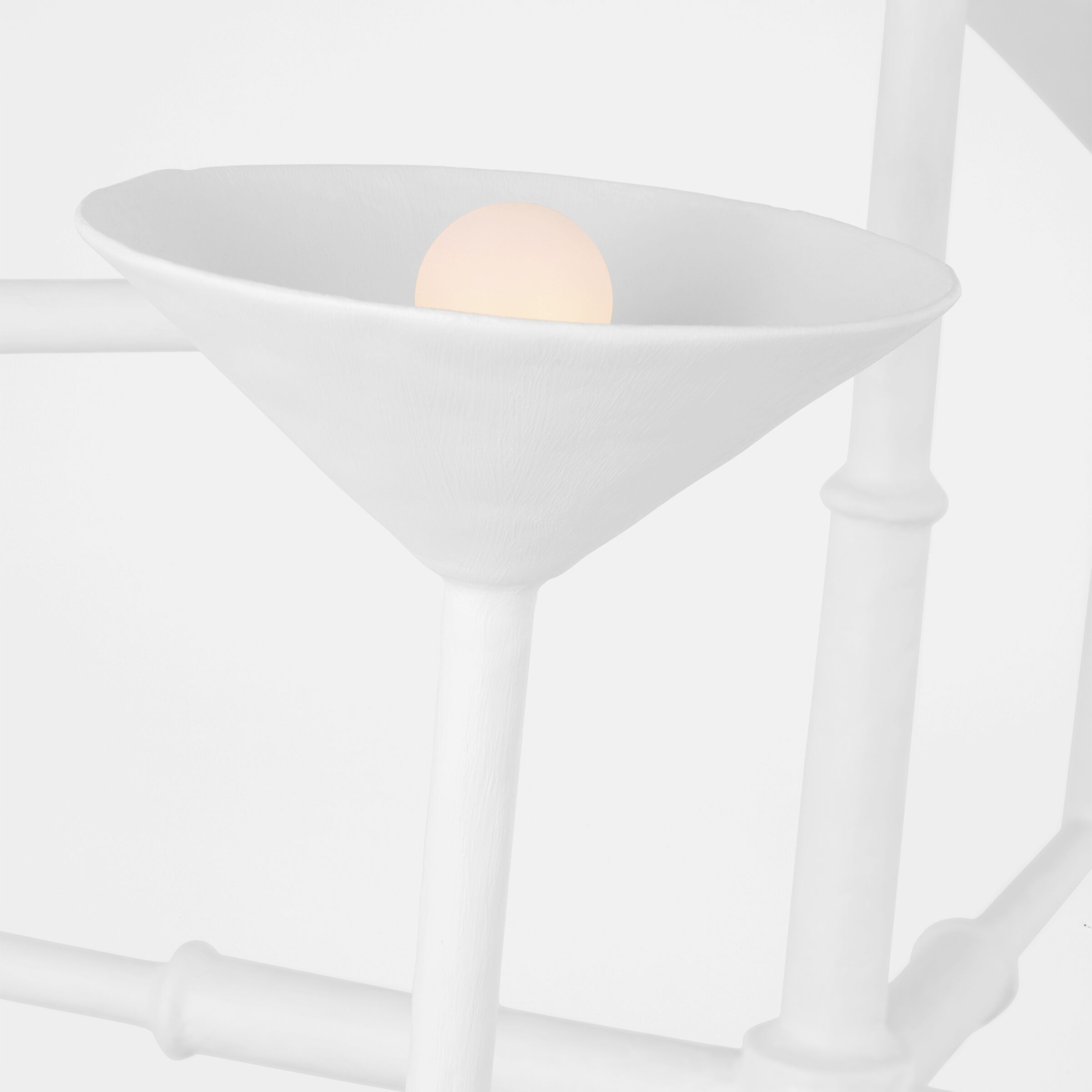 Julie Neill Eleanor LED 52.75 inch Plaster White Asymmetric Chandelier Ceiling Light