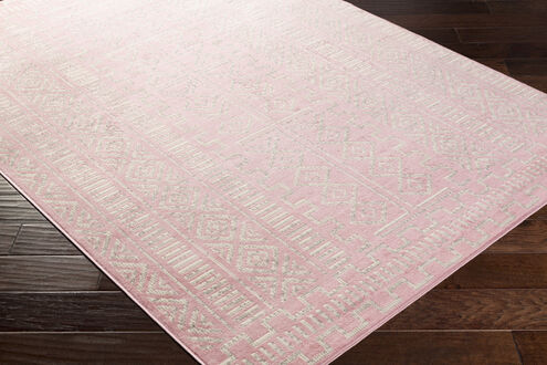 Ustad 122.05 X 94.49 inch Dusty Pink/Gray/Cream Machine Woven Rug in 8 x 10, Rectangle