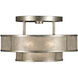 Singapore Moderne 3 Light 24 inch Silver Semi-Flush Mount Ceiling Light