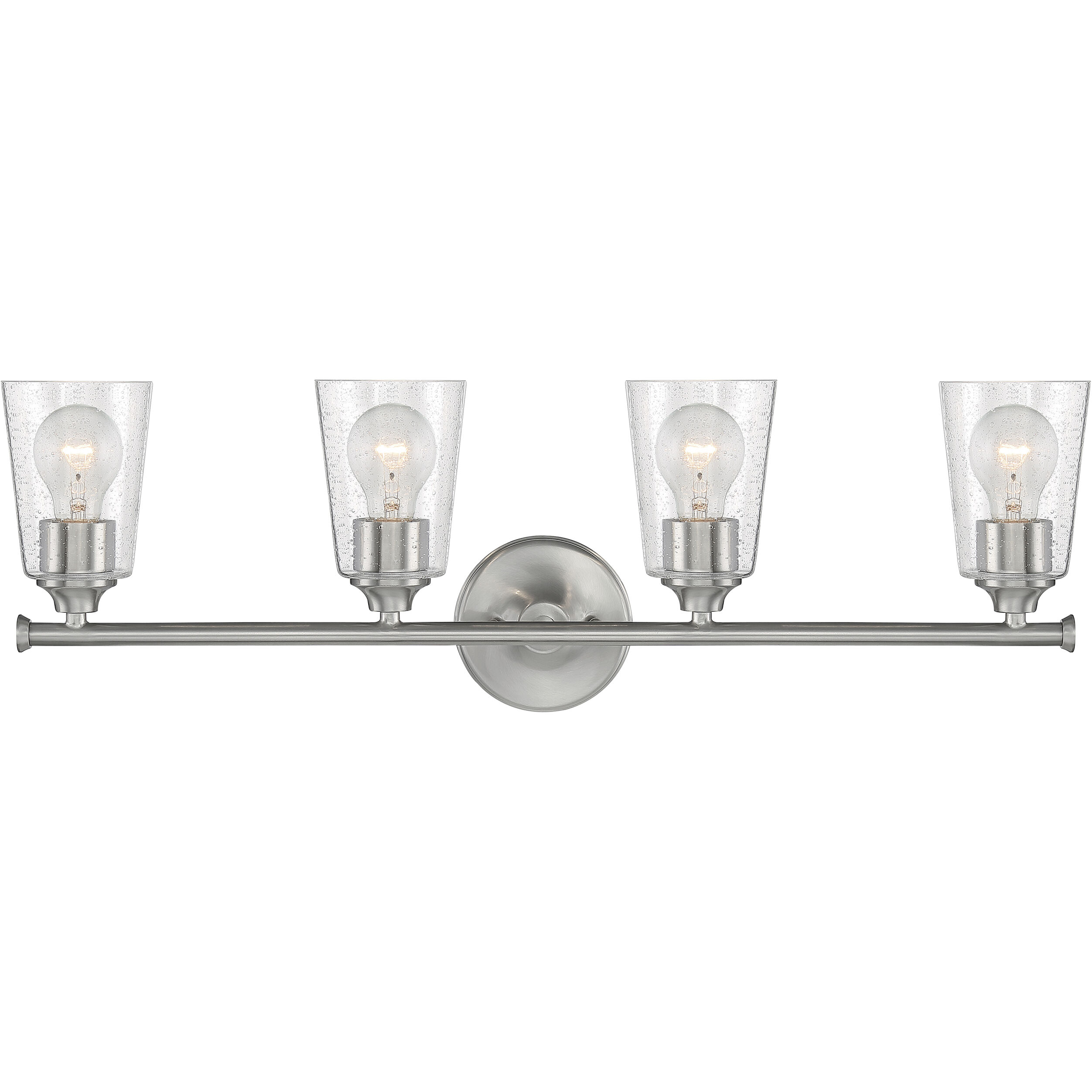 Bransel 4 Light 28 inch Brushed Nickel Vanity Light Wall Light