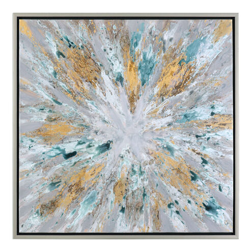 Exploding Star 40 X 40 inch Painting, Hand Painted, Abstract