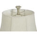 Signature 3 inch 100 watt Chrysta Cream Table Lamp Portable Light