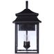 Crossbend 3 Light 24 inch Textured Matte Black Outdoor Wall Lantern
