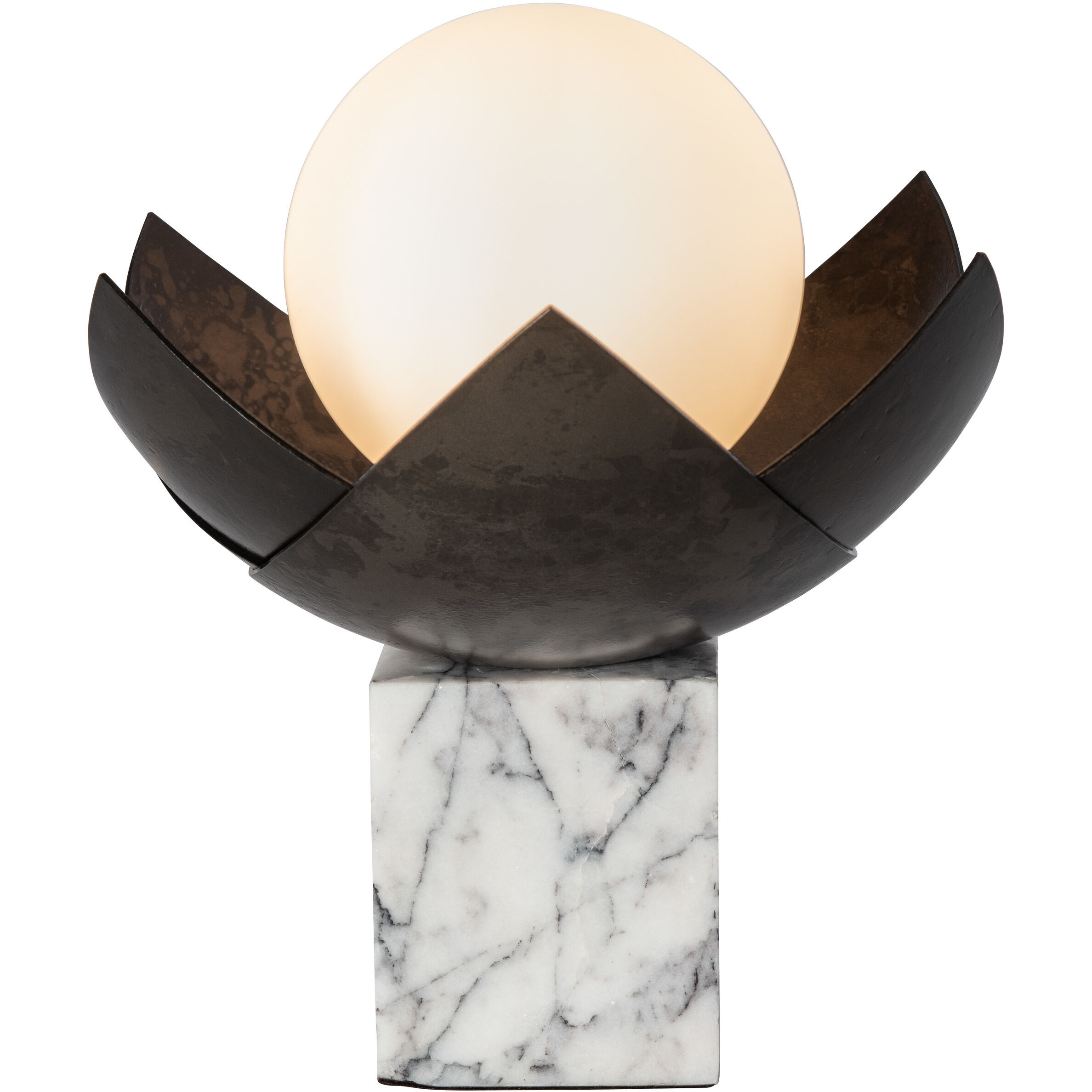 Blossom 10.4 inch 60.00 watt Vintage Platinum Mini Table Lamp Portable Light in Lilac Marble