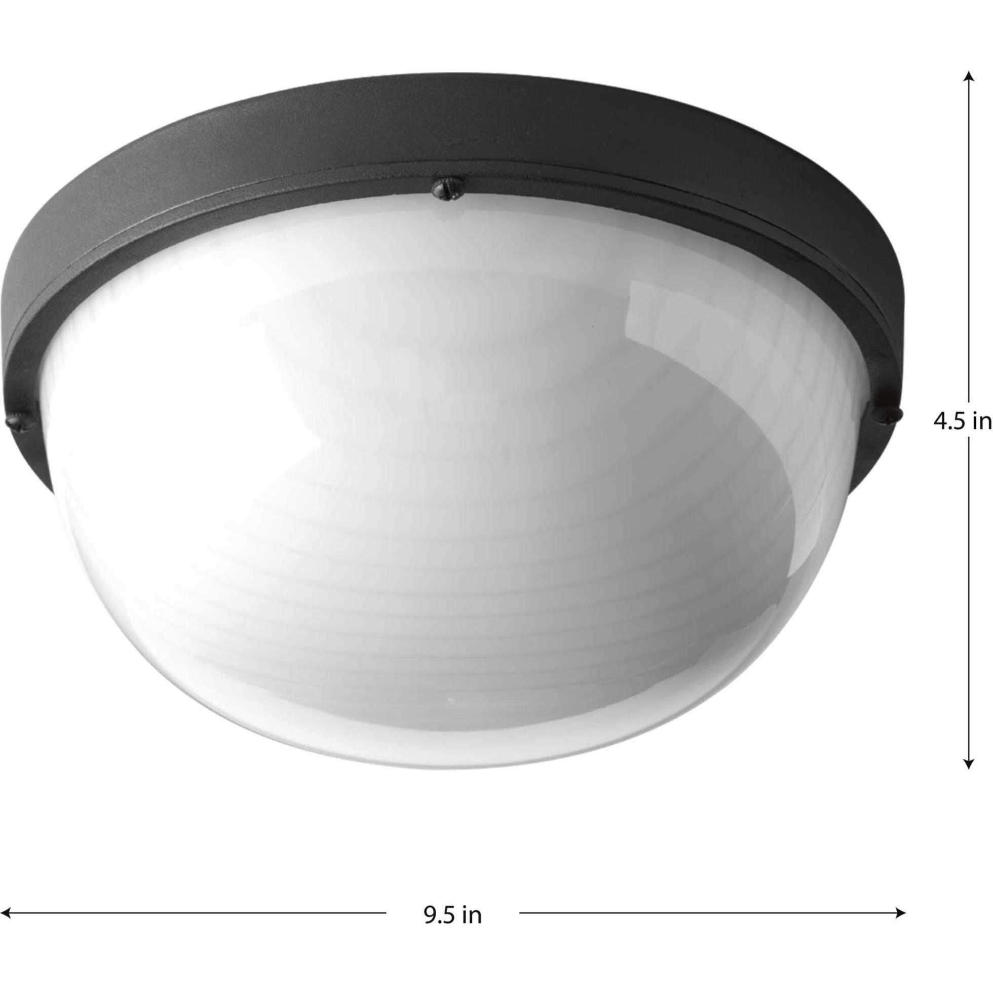 Bulkheads LED LED 9.5 inch Textured Black Outdoor Ceiling/Wall Light, Progress LED